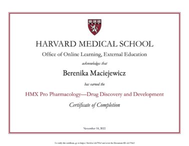 Berenika Maciejewicz Harvard Pro Drug Discovery